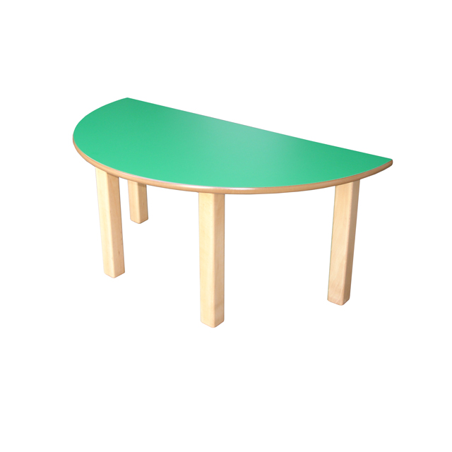 Mesa infantil madera semicircular 120x60cm